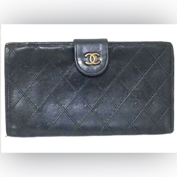 SOLD Authentic WOC Large Timeless Wild Stitch Chanel Leather Wallet Snap Closure - Picture 2 of 15